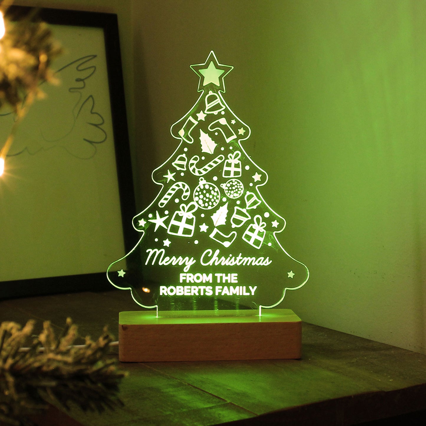 Personalised Colour-Changing Christmas Tree LED Light