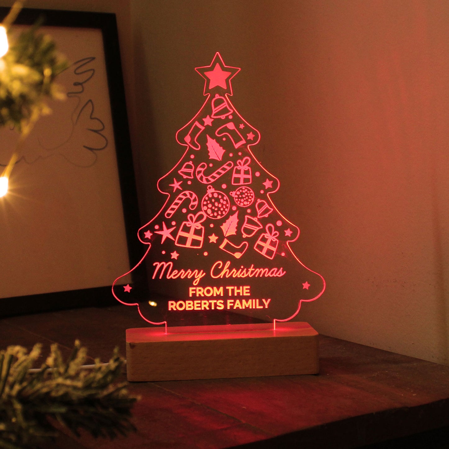 Personalised Colour-Changing Christmas Tree LED Light