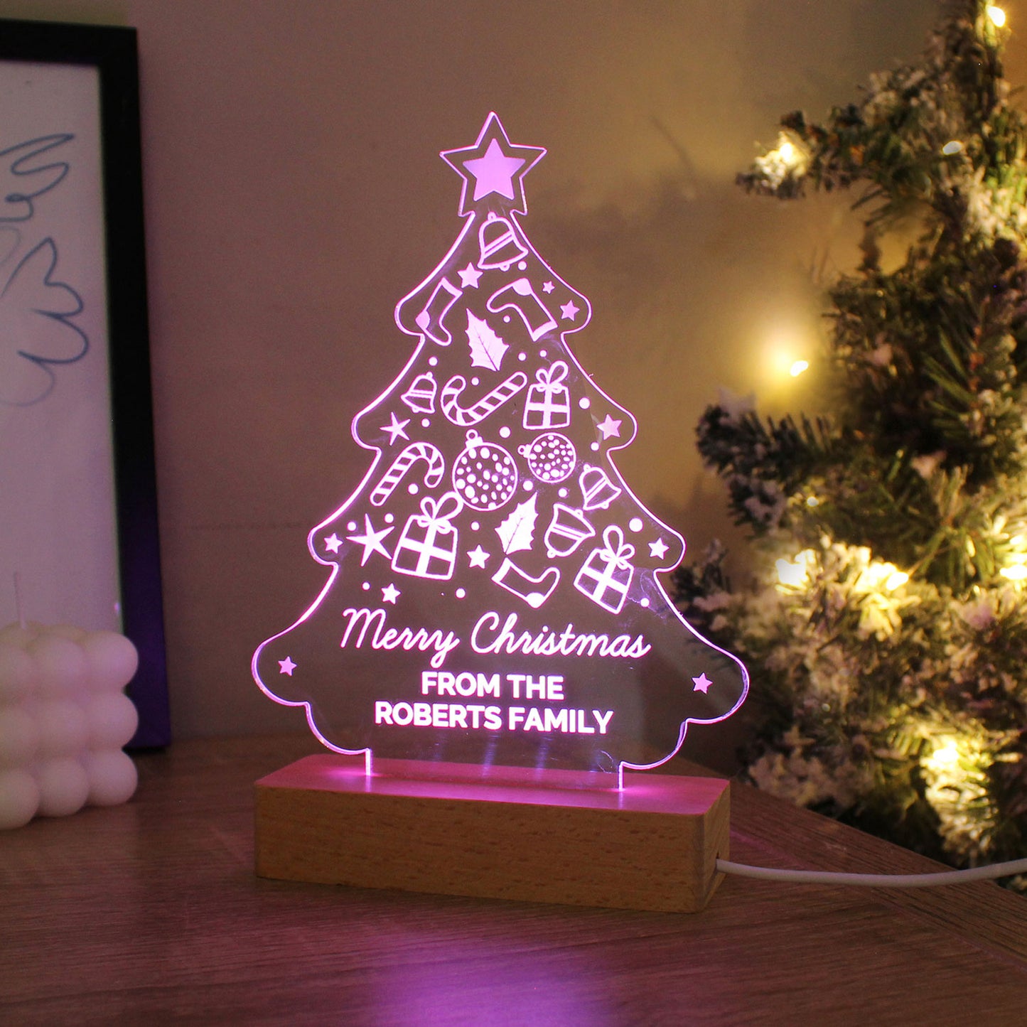 Personalised Colour-Changing Christmas Tree LED Light