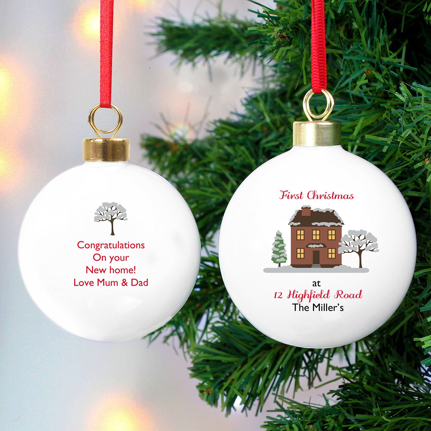Personalised Cosy Christmas Bauble Julian Charles Home