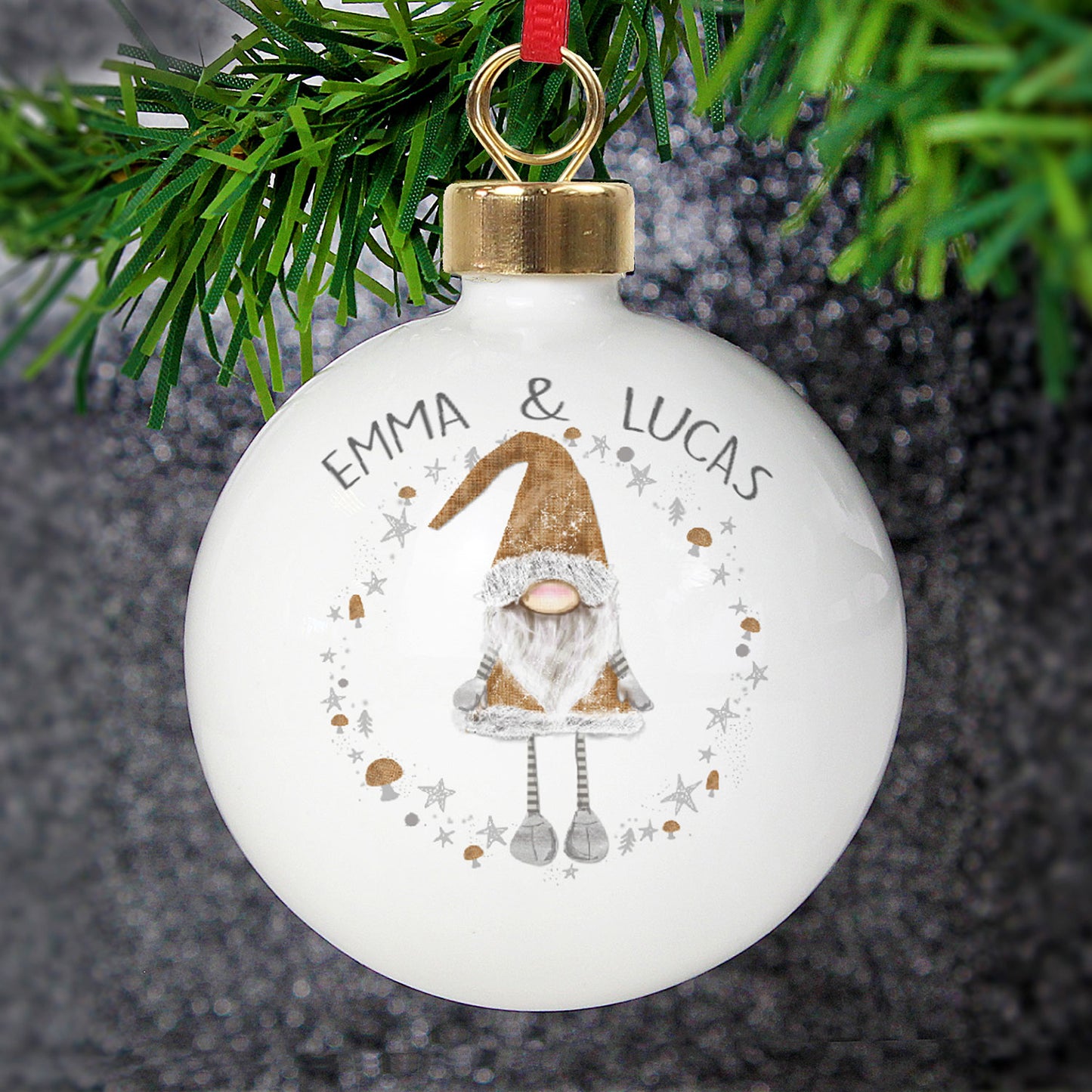 Personalised Christmas Gonk Bauble