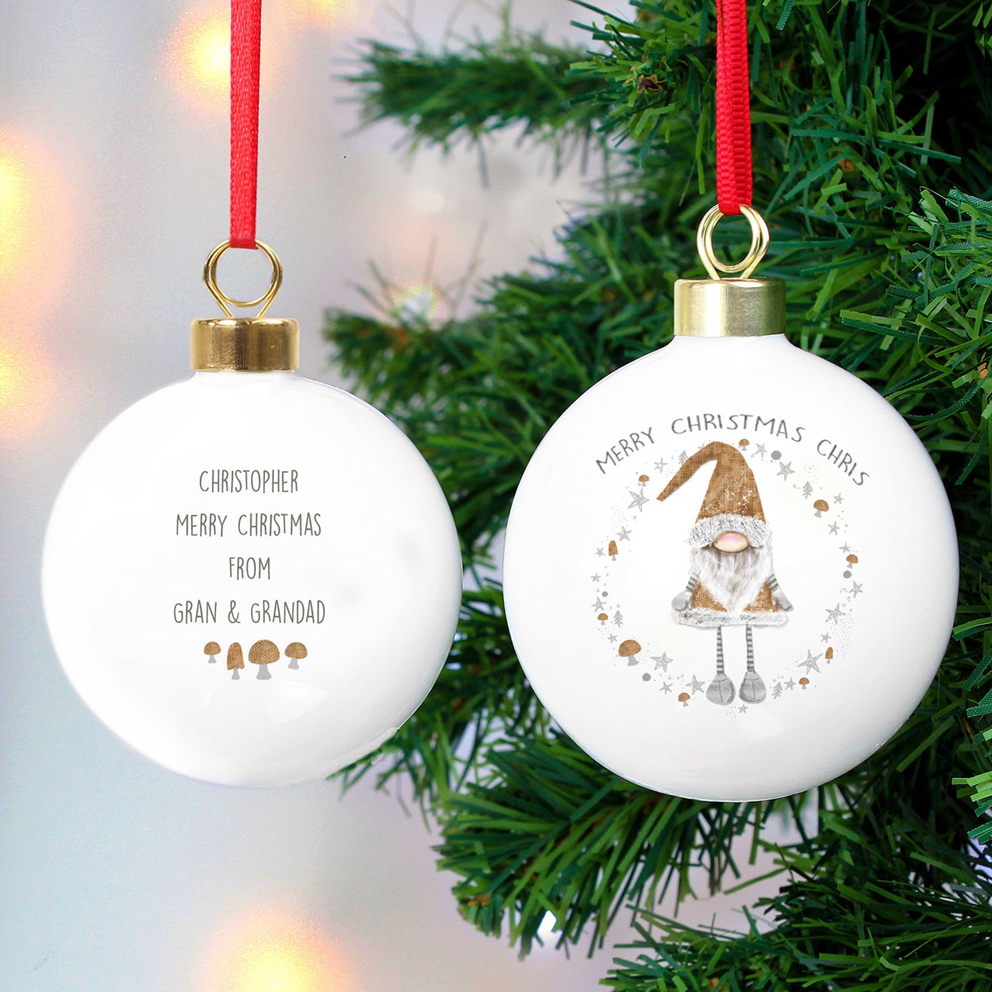 Personalised Christmas Gonk Bauble