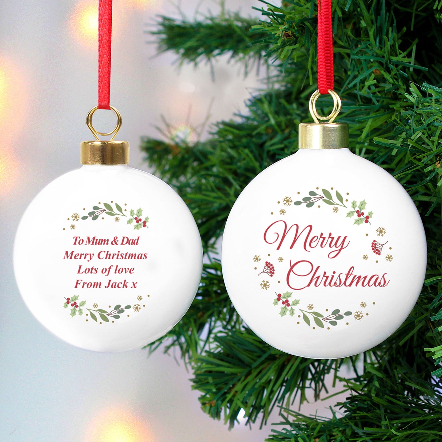 Personalised Merry Christmas Bauble