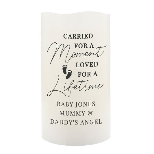 Personalised Footprint Flameless LED Candle