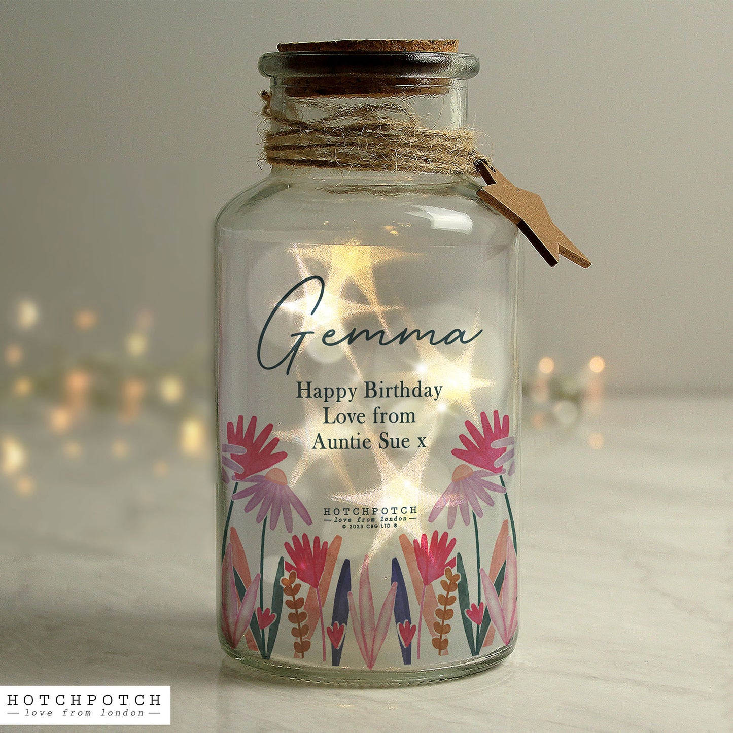 Personalised Mum LED Glass Jar