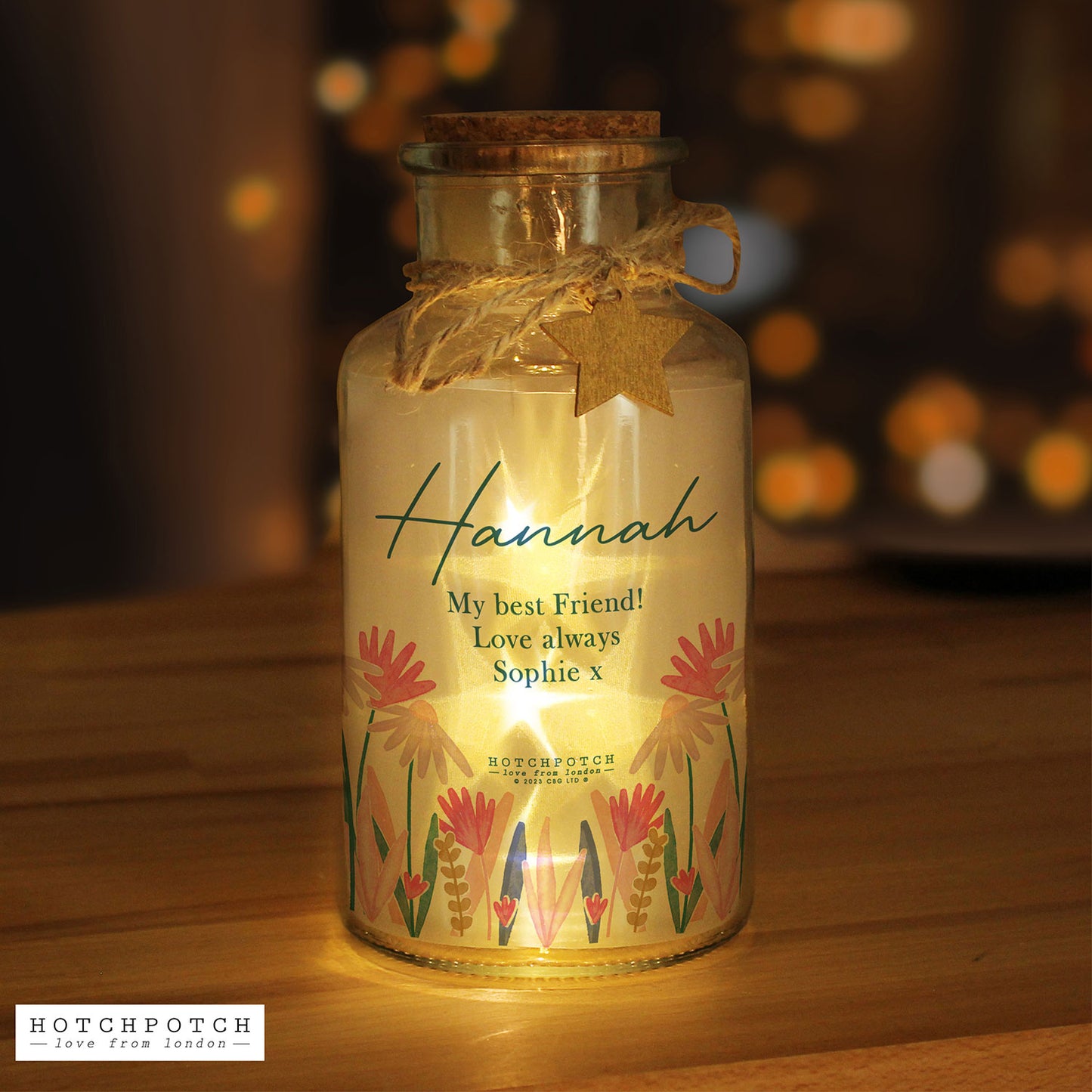 Personalised Mum LED Glass Jar