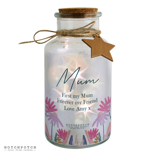 Personalised Mum LED Glass Jar