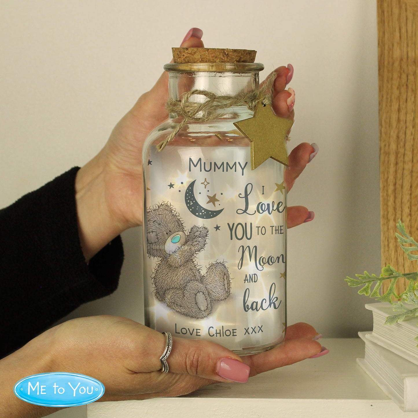 Personalised LED Light Up Jar