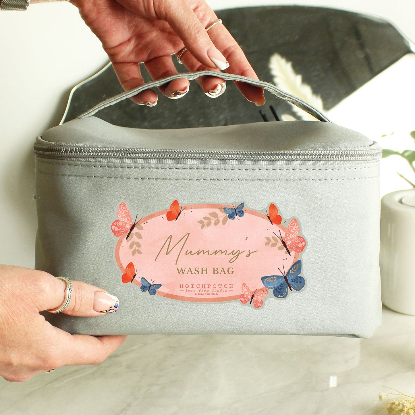 Personalised Butterfly Toiletry Bag