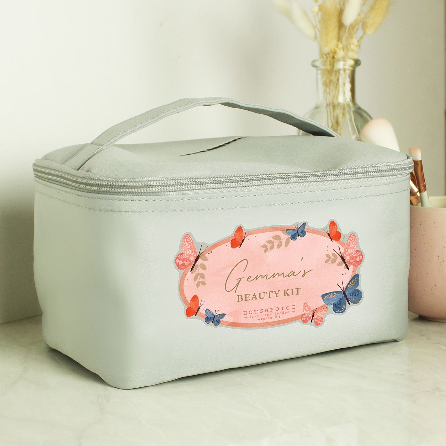 Personalised Butterfly Toiletry Bag