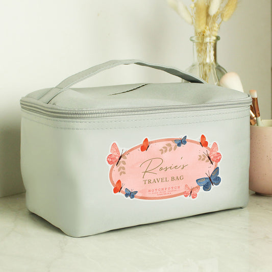 Personalised Butterfly Toiletry Bag