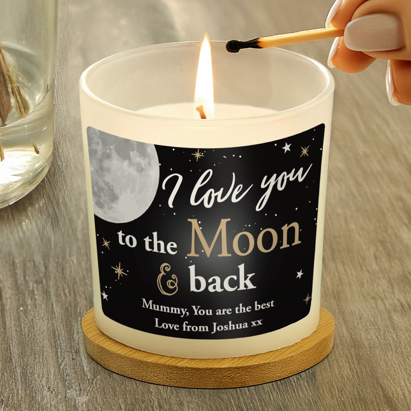 Personalised "Love You To The Moon & Back" Scented Jar Candle