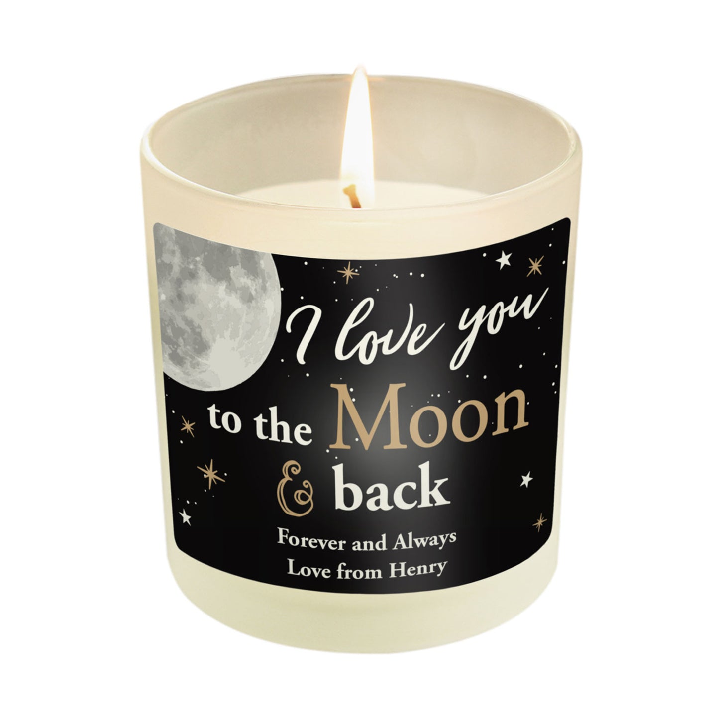 Personalised "Love You To The Moon & Back" Scented Jar Candle