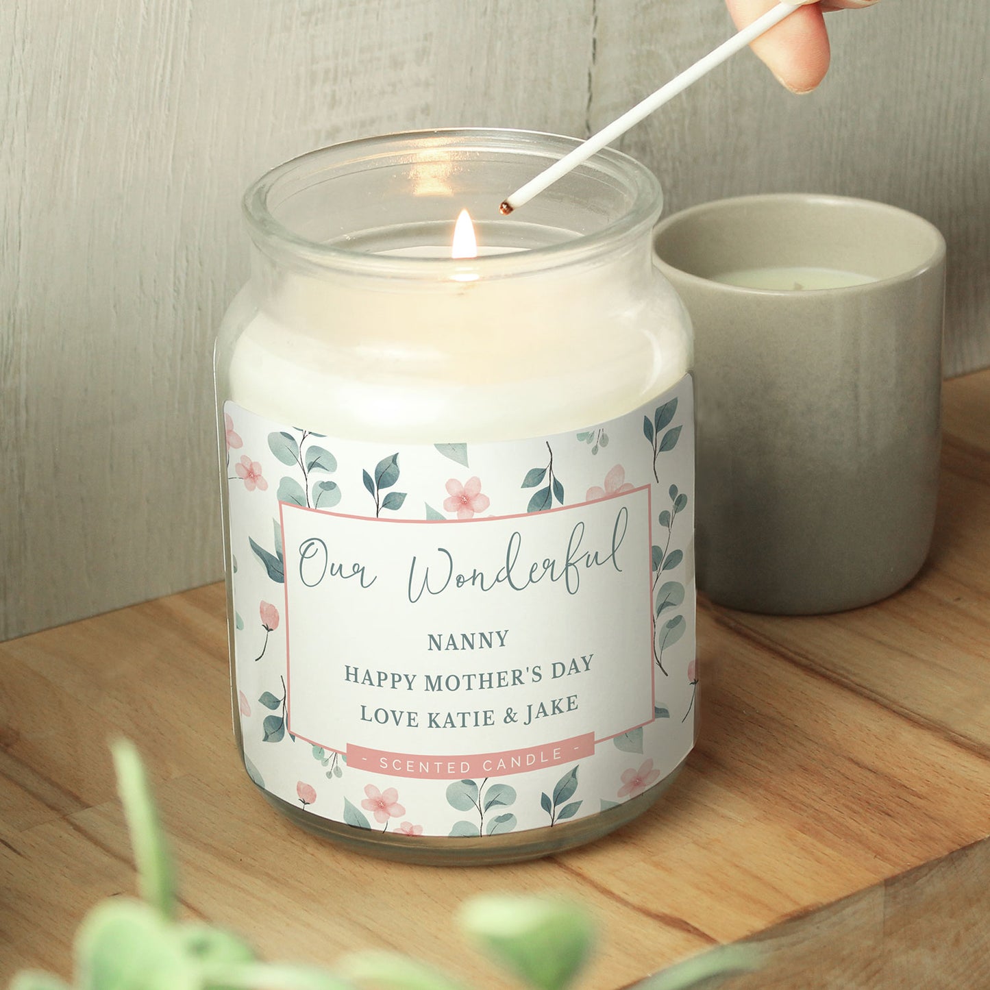 Personalised French Vanilla Scented Jar Candle