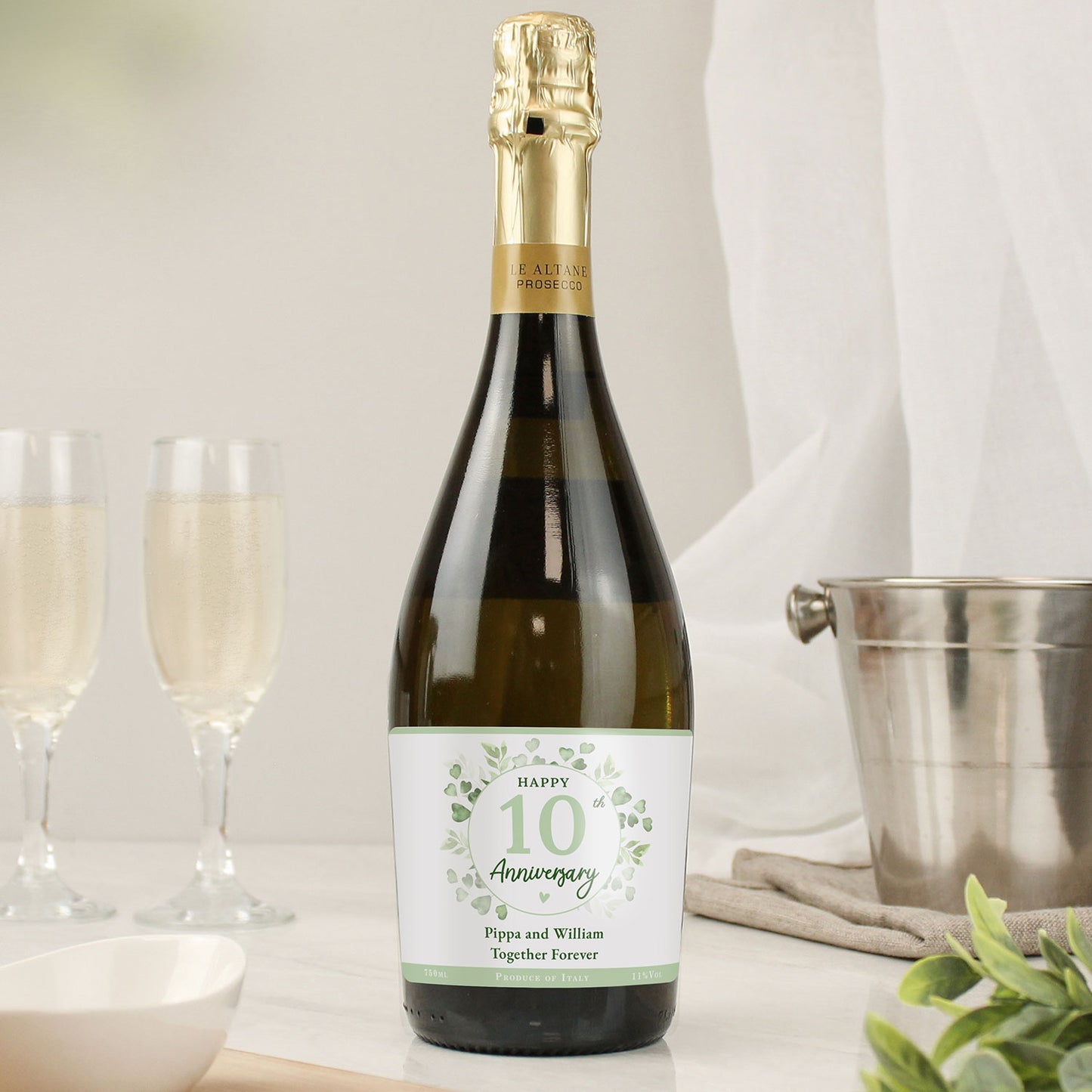Personalised Anniversary Prosecco 750ml Bottle