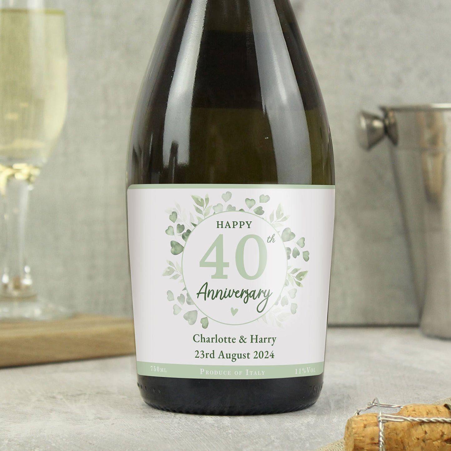 Personalised Anniversary Prosecco 750ml Bottle