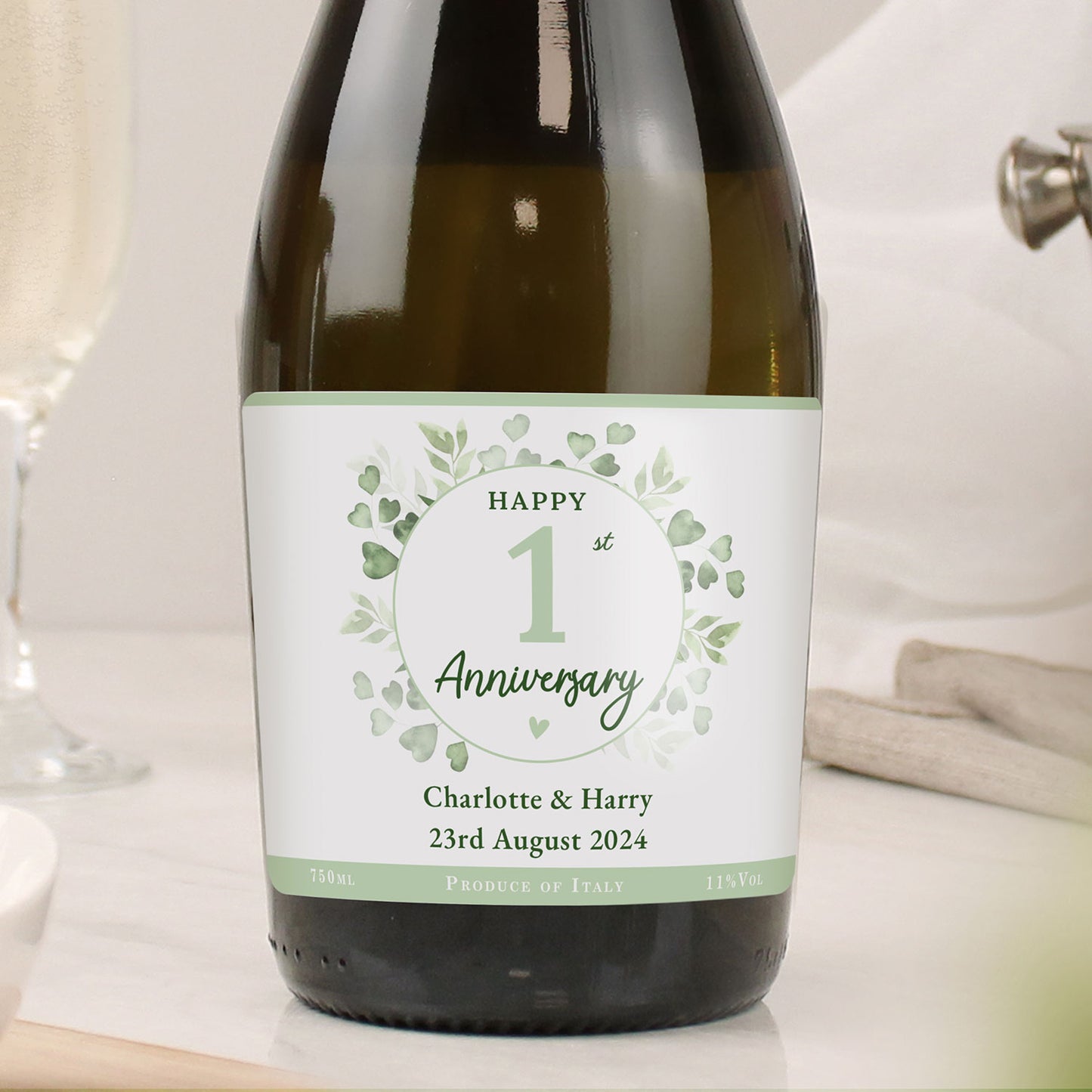 Personalised Anniversary Prosecco 750ml Bottle