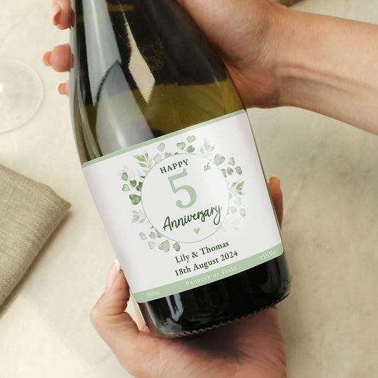 Personalised Anniversary Prosecco 750ml Bottle