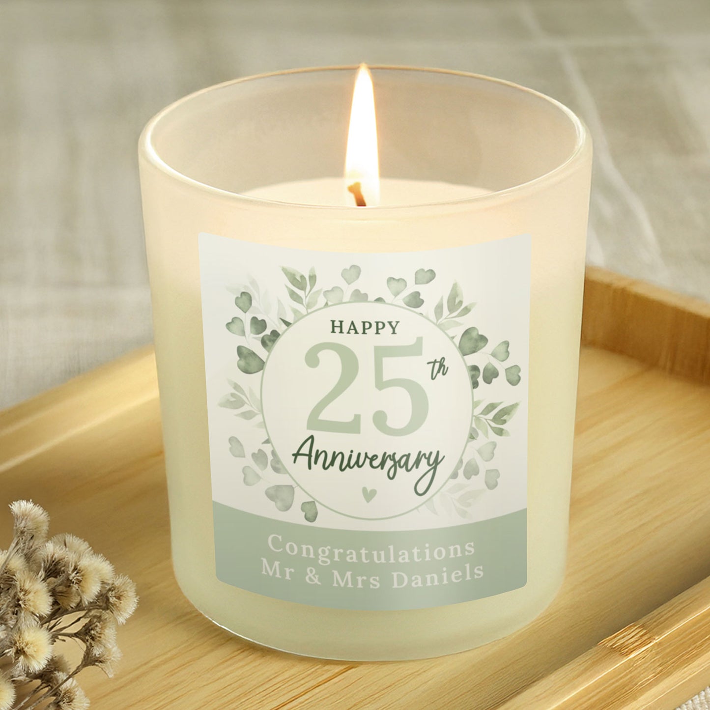 Personalised Anniversary Candle Jar