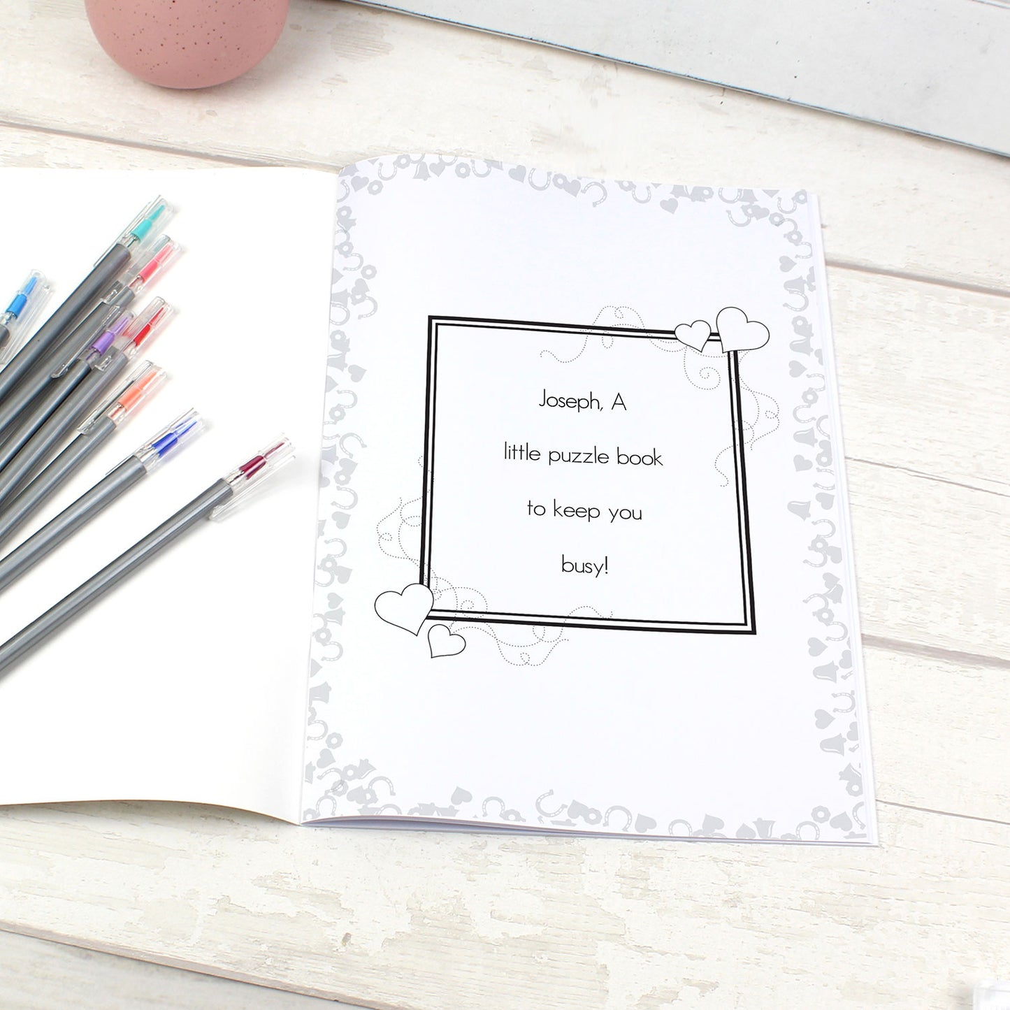 Personalised Blue Wedding Activity Book