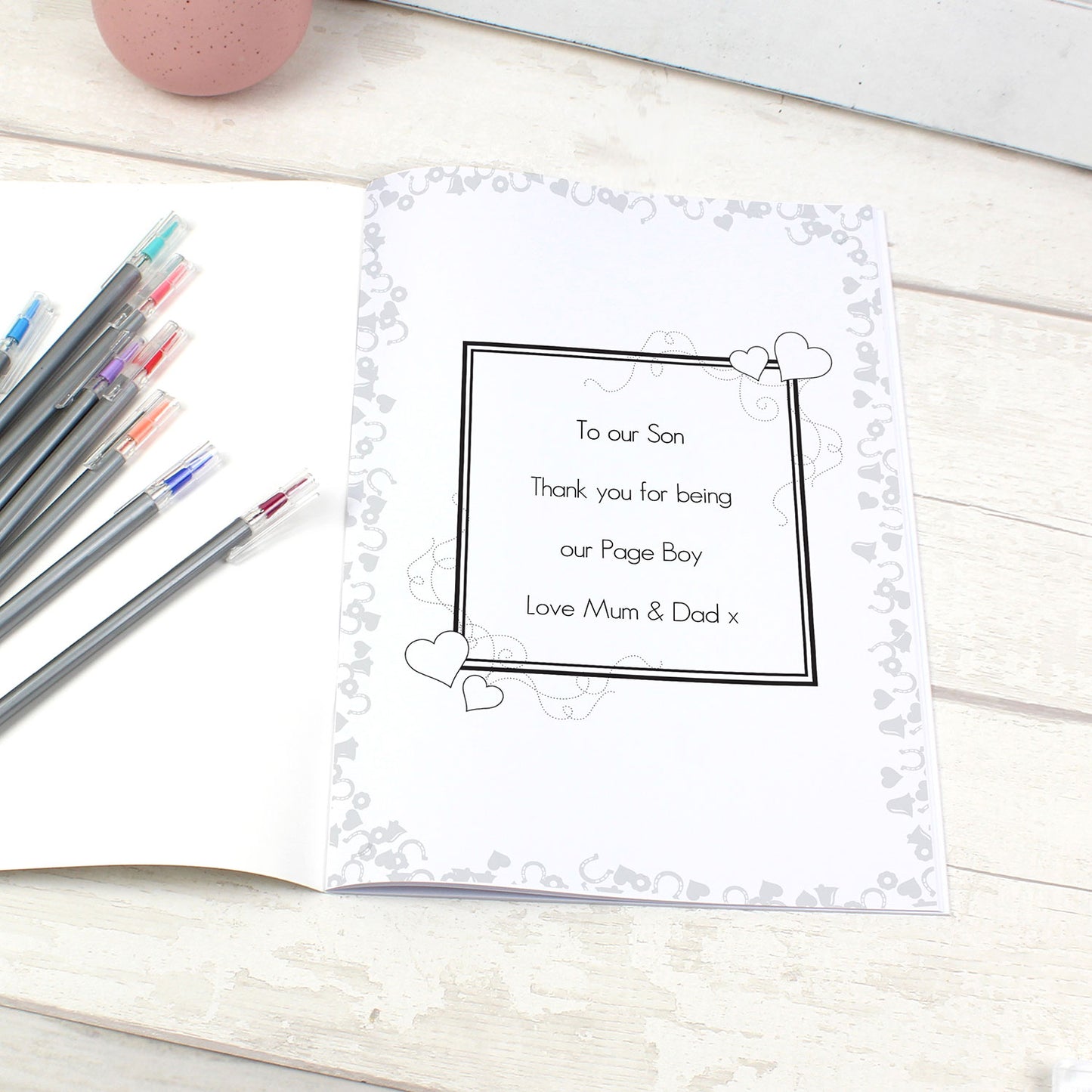 Personalised Blue Wedding Activity Book