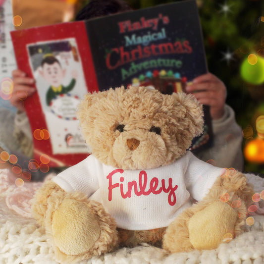 Personalised Magical Christmas Adventure Story Book and Teddy Bear