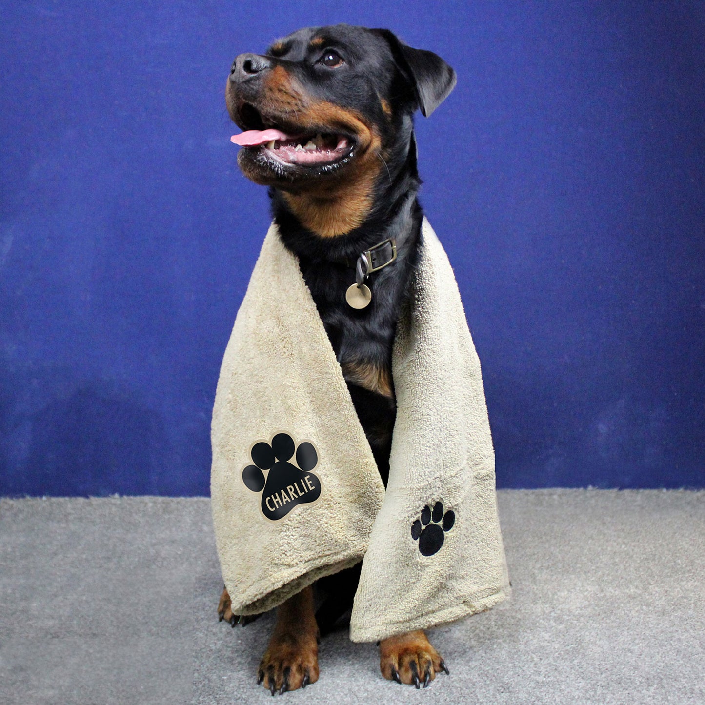 Personalised Paw Print Microfibre Pet Towel