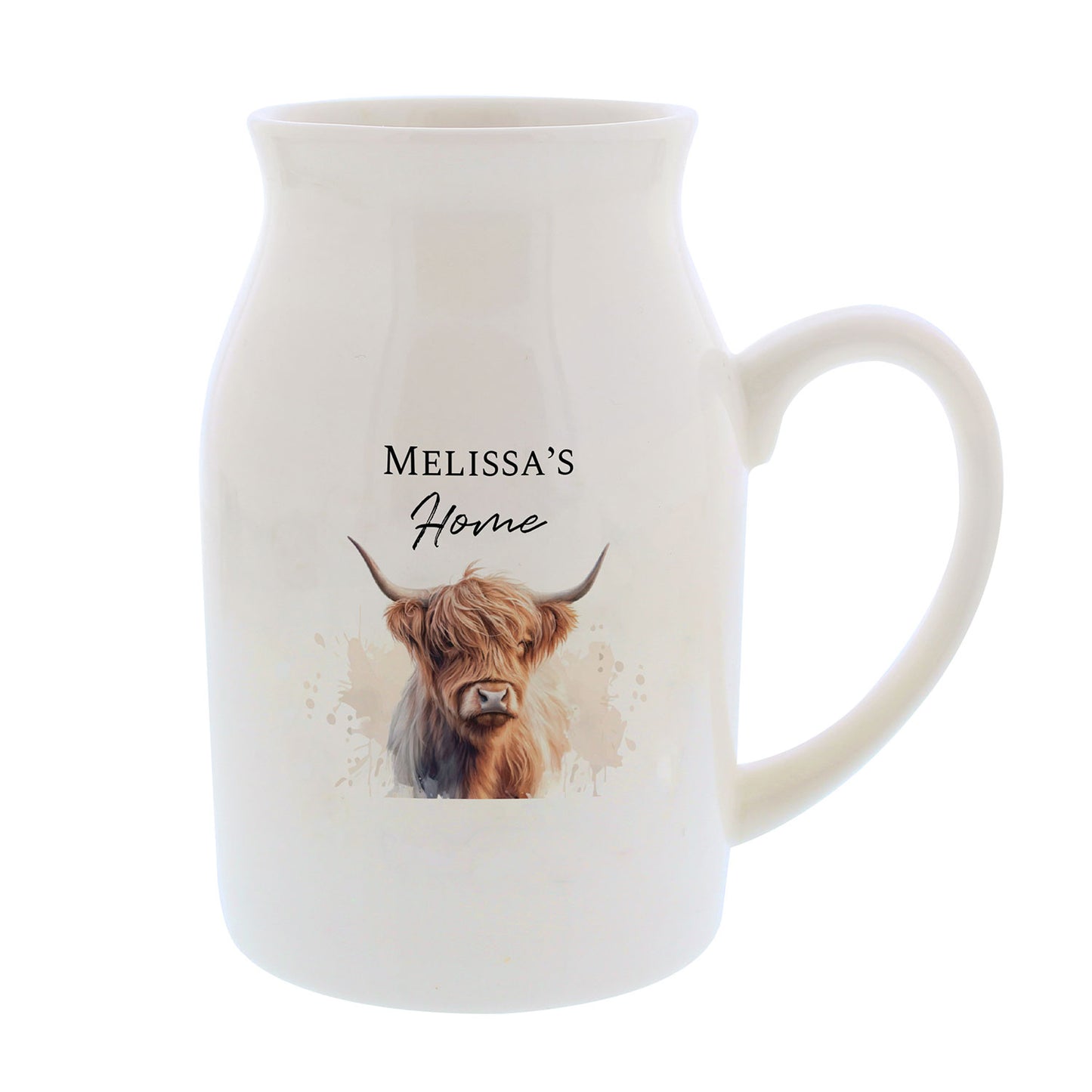 Personalised Highland Cow Jug Vase