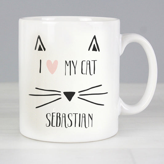 Personalised Cat Features Mug