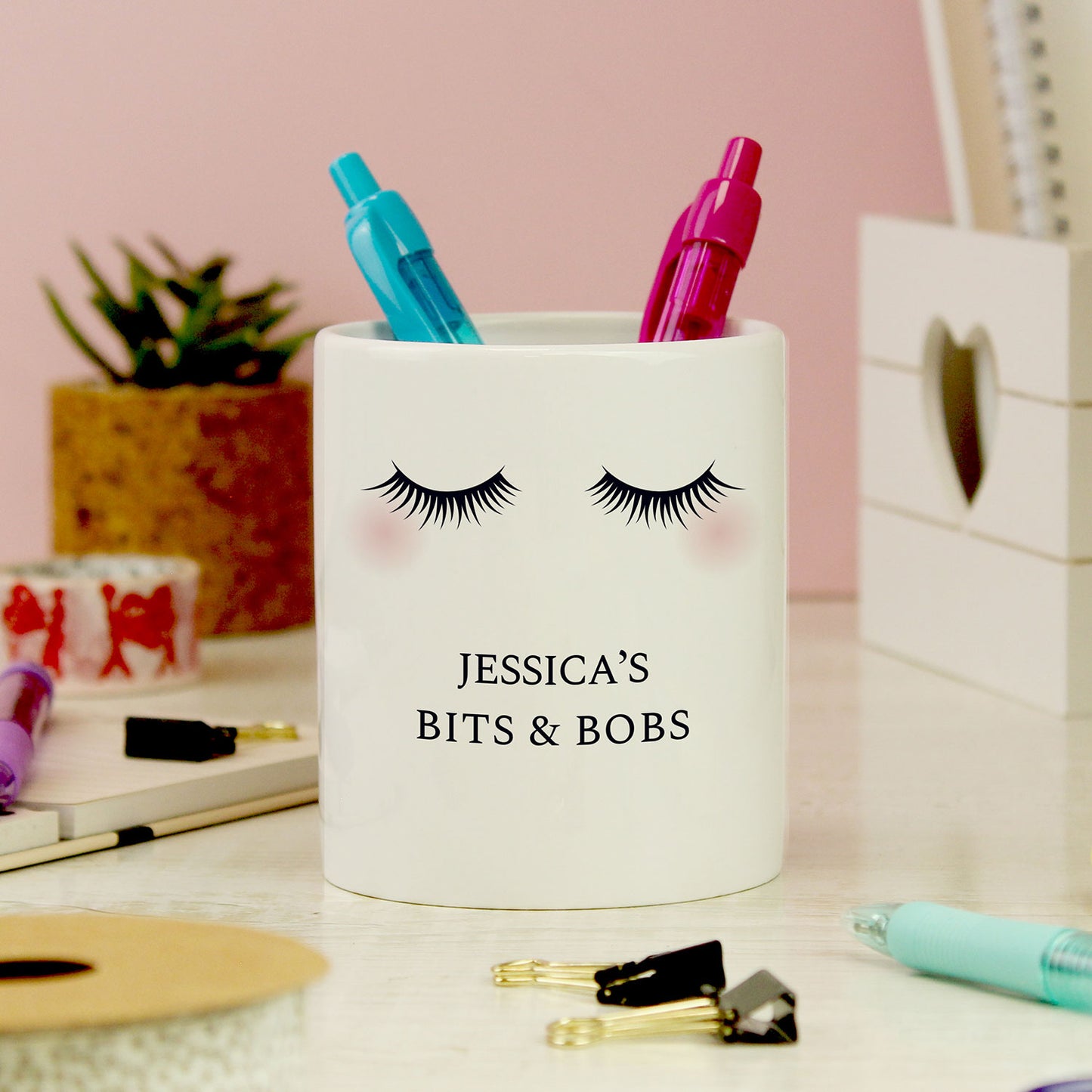 Personalised Eyelashes Trinket Pot