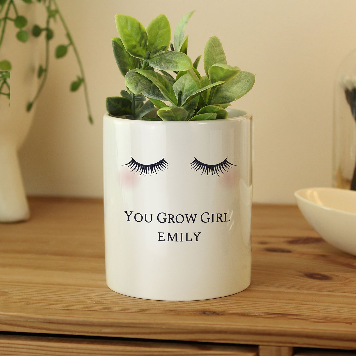 Personalised Eyelashes Trinket Pot