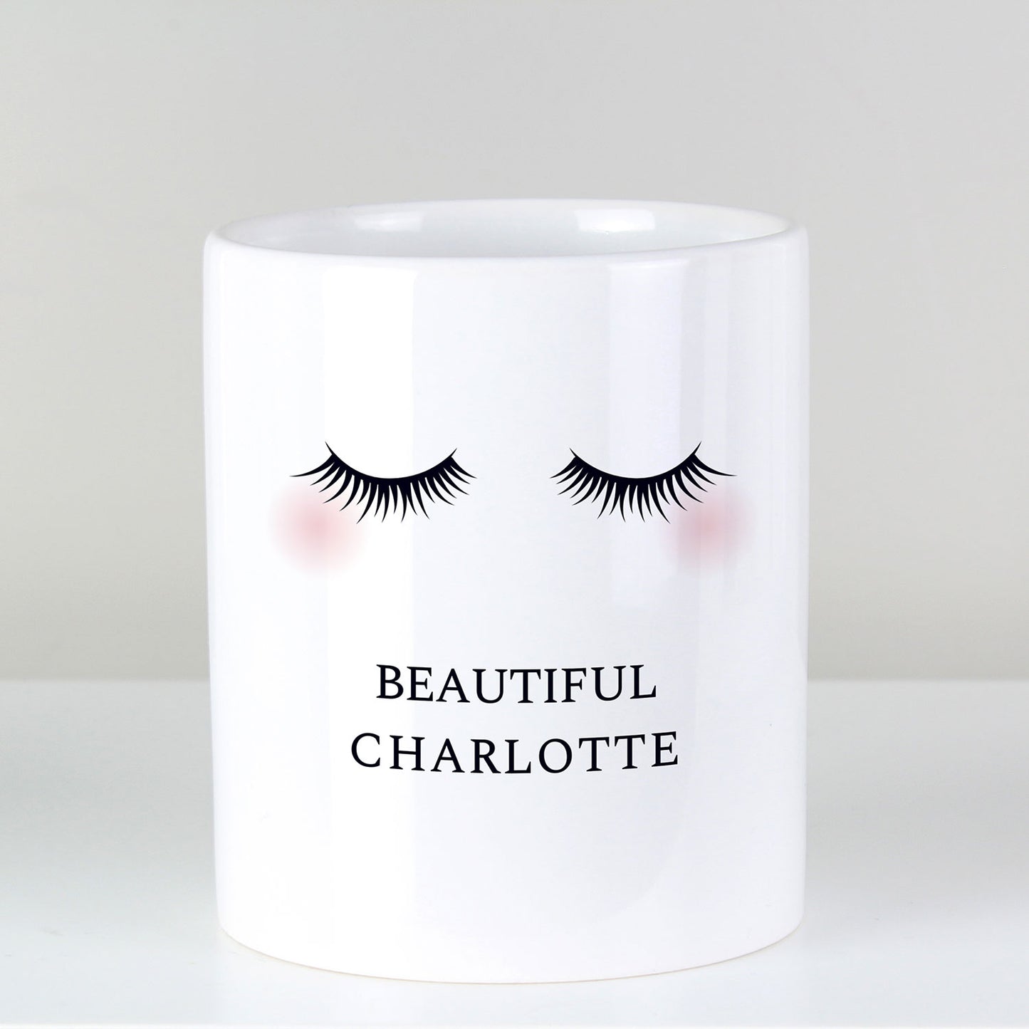 Personalised Eyelashes Trinket Pot