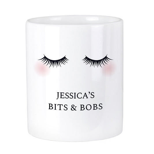 Personalised Eyelashes Trinket Pot