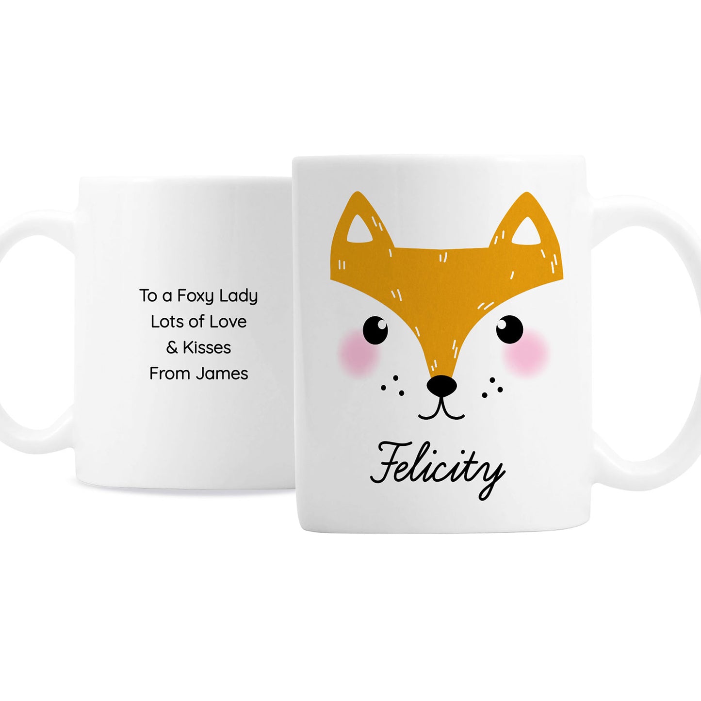 Personalised Fox Face Mug