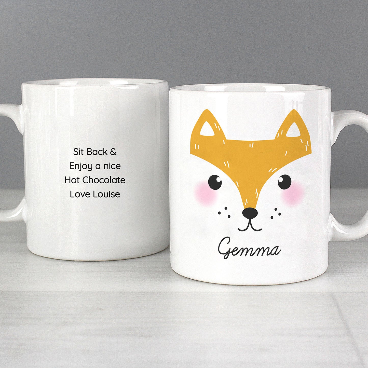 Personalised Fox Face Mug