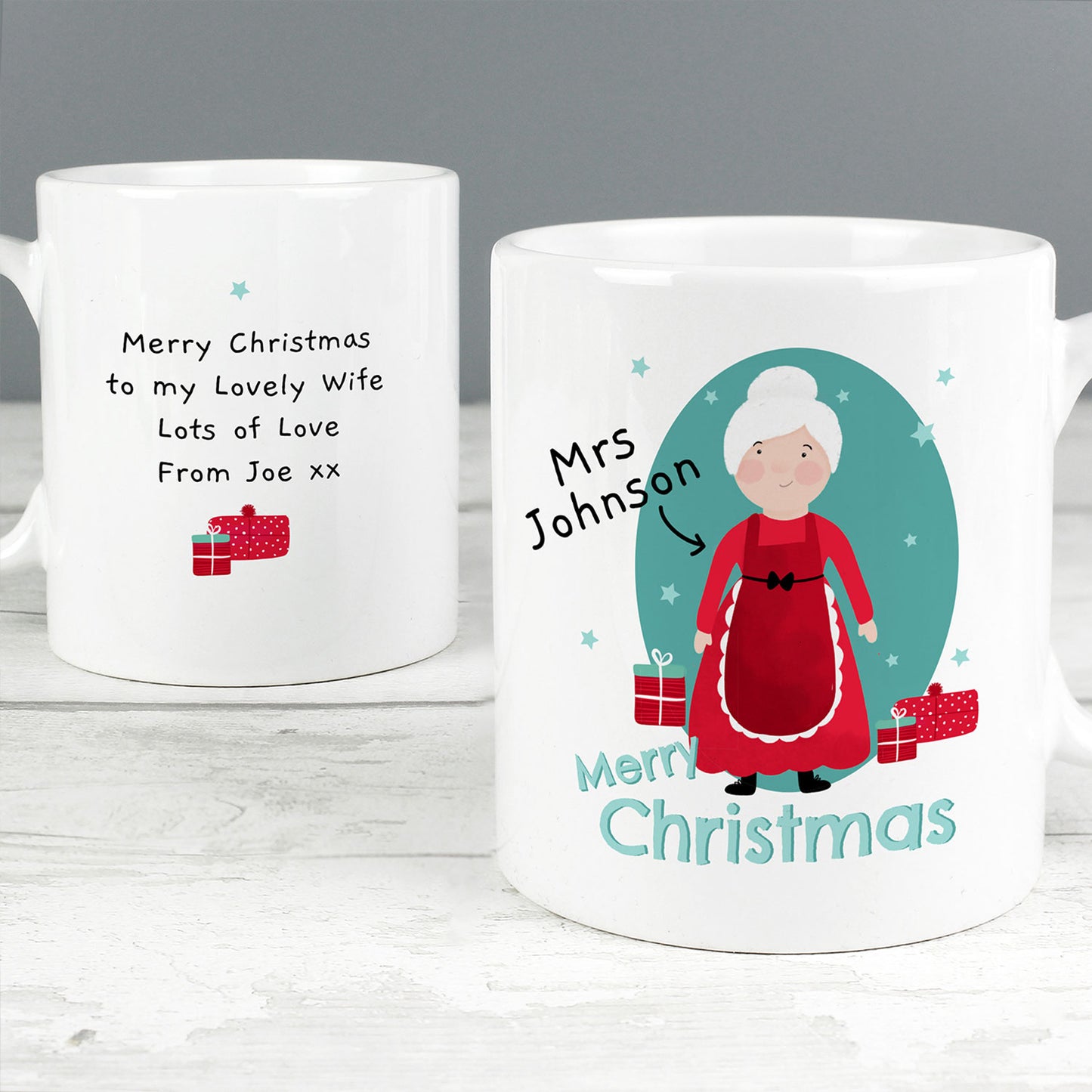 Personalised Mrs Claus Christmas Mug