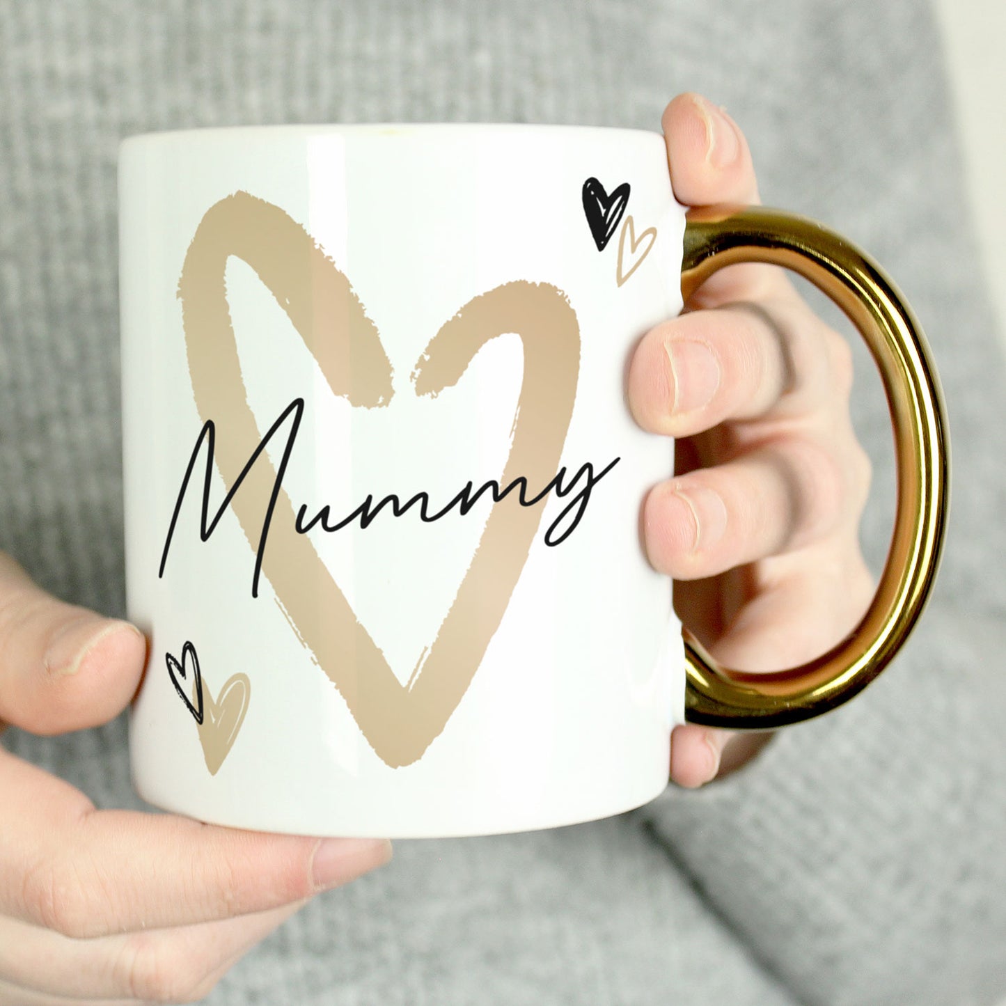 Personalised Gold Heart Mug