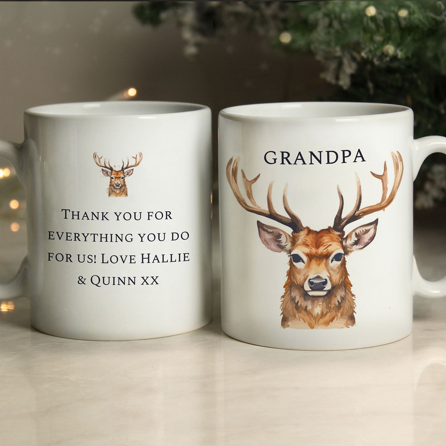 Personalised Watercolour Stag Mug