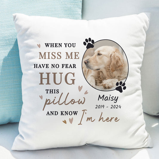 Personalised Memorial Pet Photo Cushion