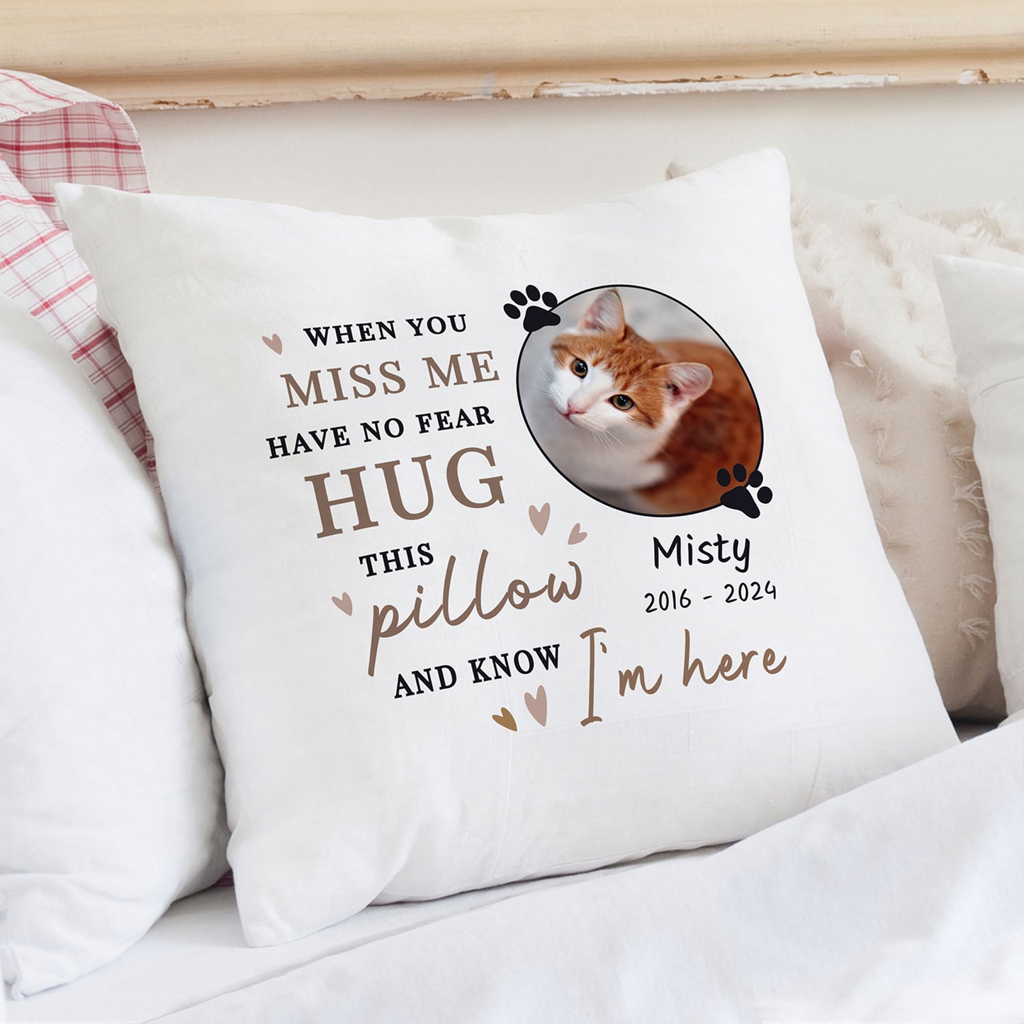 Personalised Memorial Pet Photo Cushion