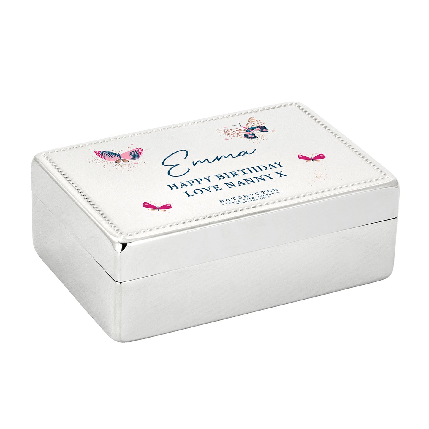 Personalised Butterfly Jewellery Box