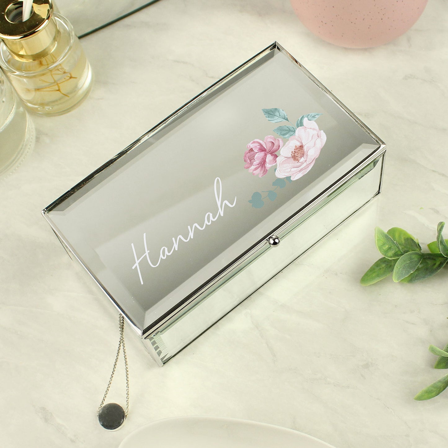 Personalised Mirrored Jewellery Box