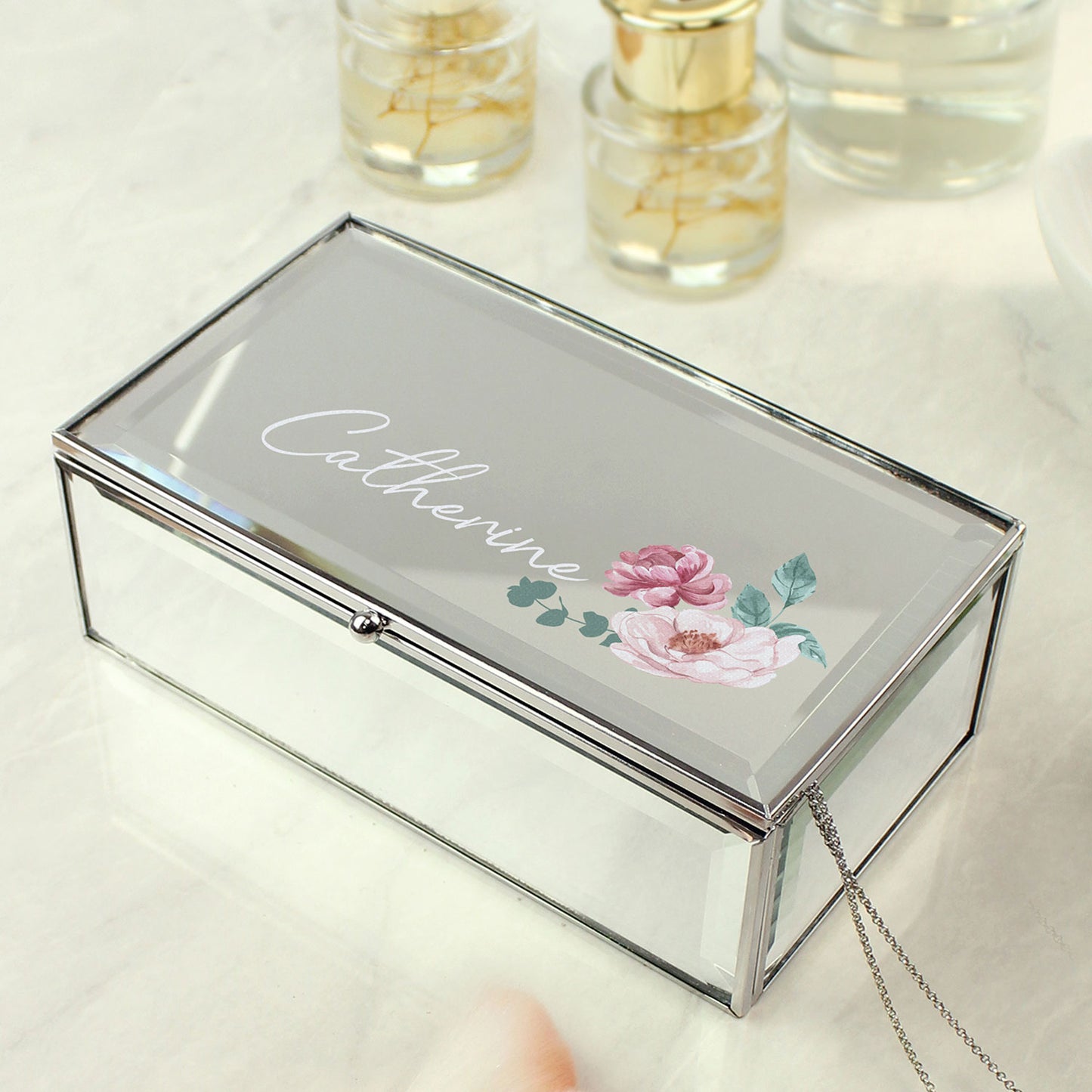 Personalised Mirrored Jewellery Box