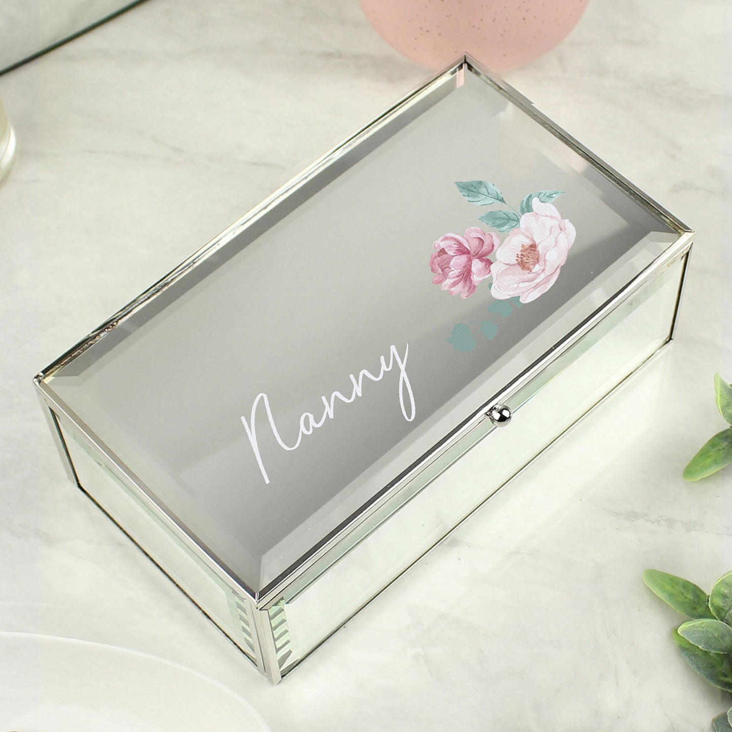 Personalised Mirrored Jewellery Box