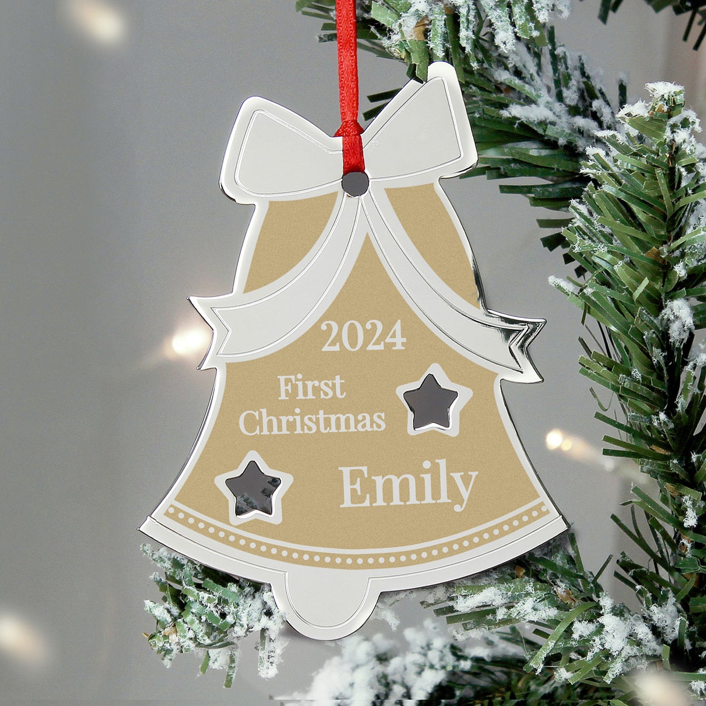 Personalised Gold Metal Bell Decoration