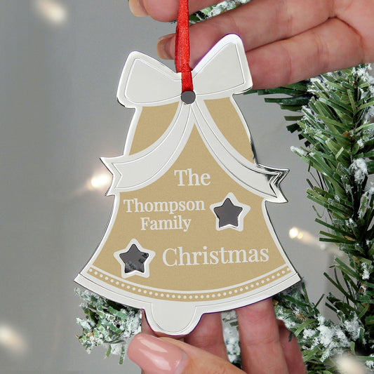 Personalised Gold Metal Bell Decoration