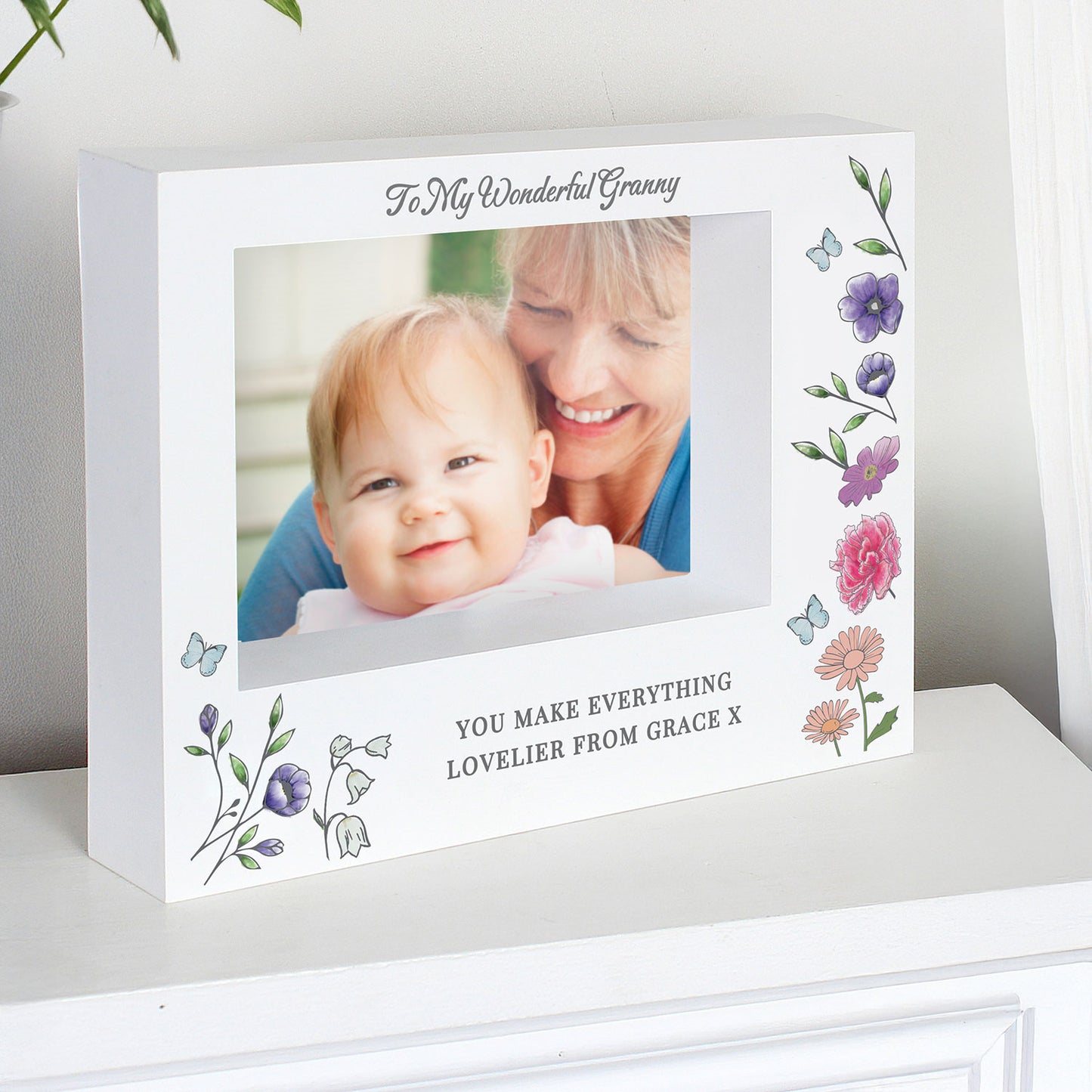 Personalised Wildflower Box Photo Frame