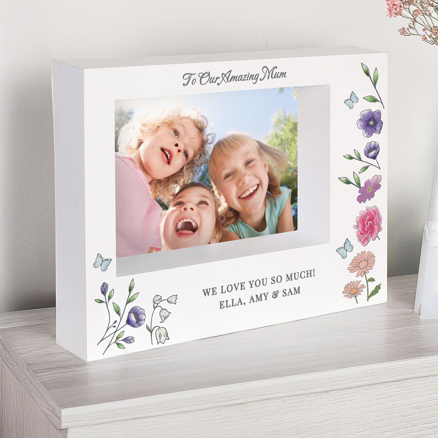 Personalised Wildflower Box Photo Frame