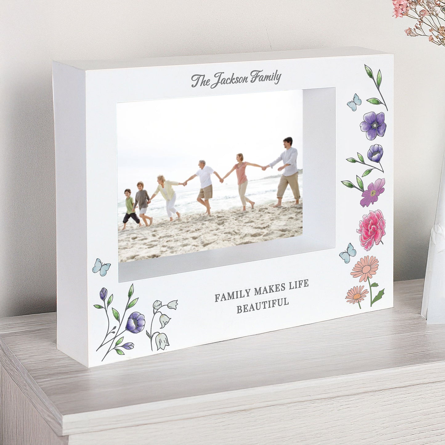 Personalised Wildflower Box Photo Frame