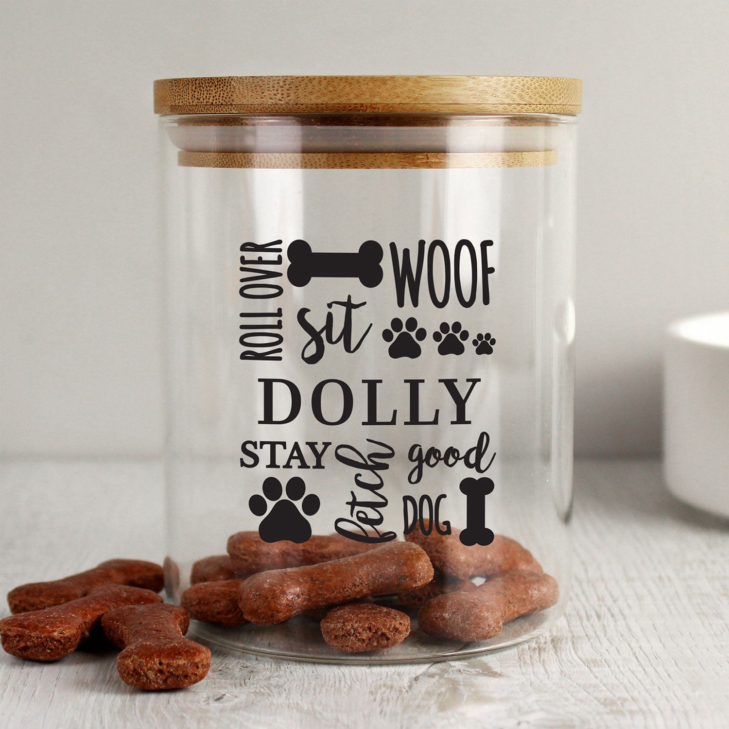 Personalised Glass Dog Treat Jar Julian Charles Home